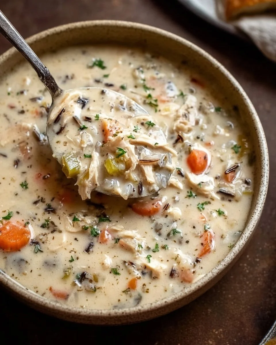 Creamy Crockpot Chicken Wild Rice Soup