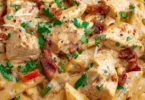Crock Pot Creamy Cajun Chicken Pasta in a bowl for a delicious dinner option.