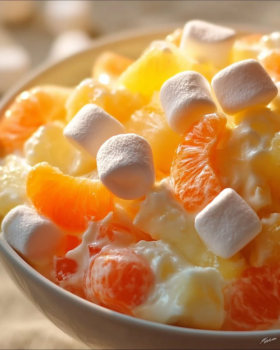 Colorful Hawaiian Fruit Salad with tropical fruits like pineapple and mango