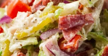 Italian Grinder Salad featuring fresh ingredients and vibrant flavors
