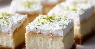 Delicious Key Lime Pie Bars with a graham cracker crust and creamy lime filling