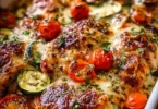 Mediterranean Chicken Zucchini Bake - a healthy and delicious dish