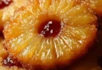 Pineapple upside down cookies with a vibrant topping and golden edges