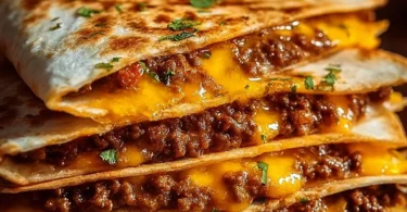 Delicious Smashburger Quesadillas filled with cheese and fresh ingredients