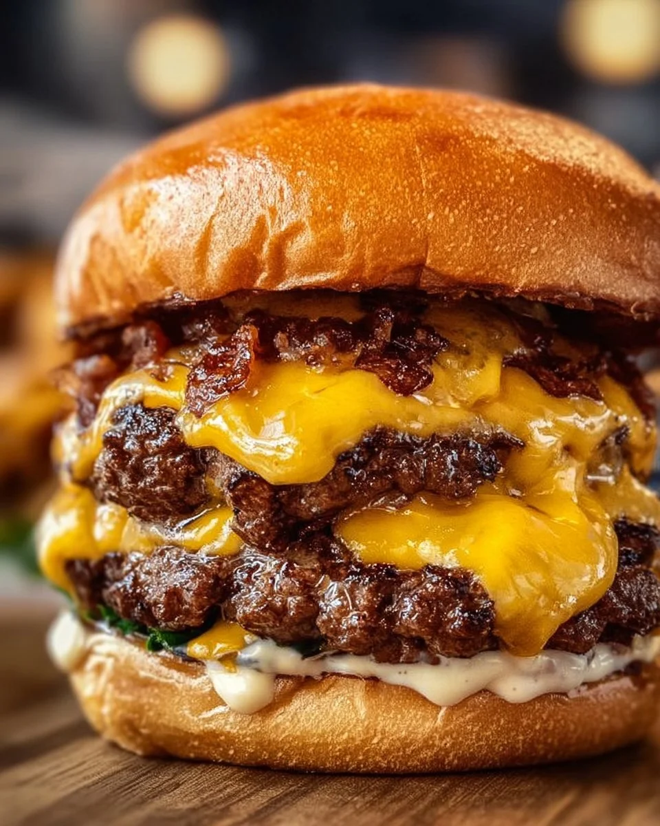 Delicious Crack Burgers served on a bun with toppings
