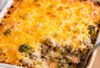 Beef and Broccoli Casserole – a hearty meal featuring tender beef, vibrant broccoli, and savory sauce