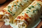 Delicious cheesy chicken wraps filled with tender chicken and melted cheese