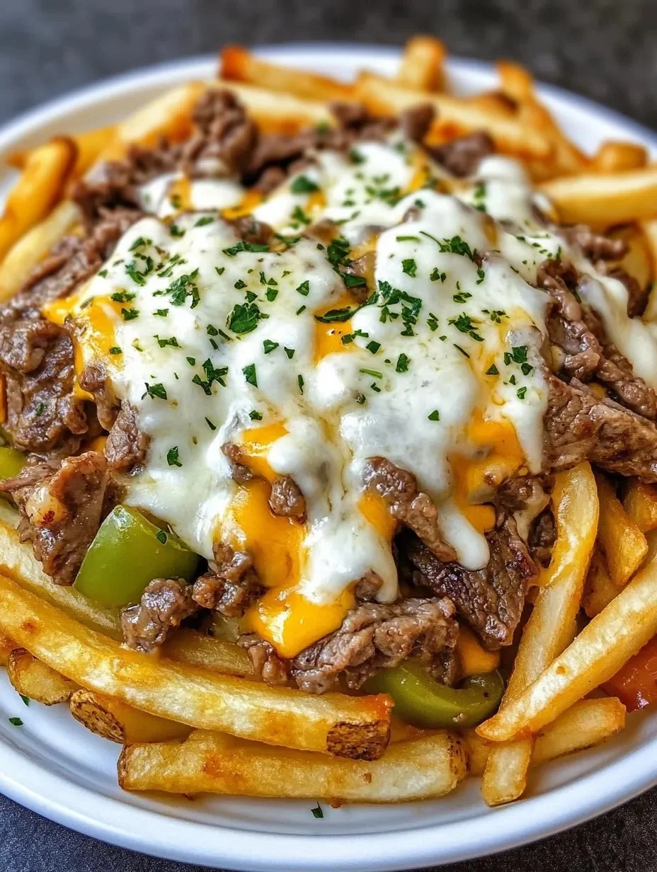 Cheesy Steak Waffle Fries
