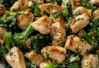 Plate of Chicken and Broccoli with Spinach and Parmesan