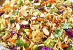 Crunchy Asian Ramen Noodle Salad with fresh veggies and savory dressing