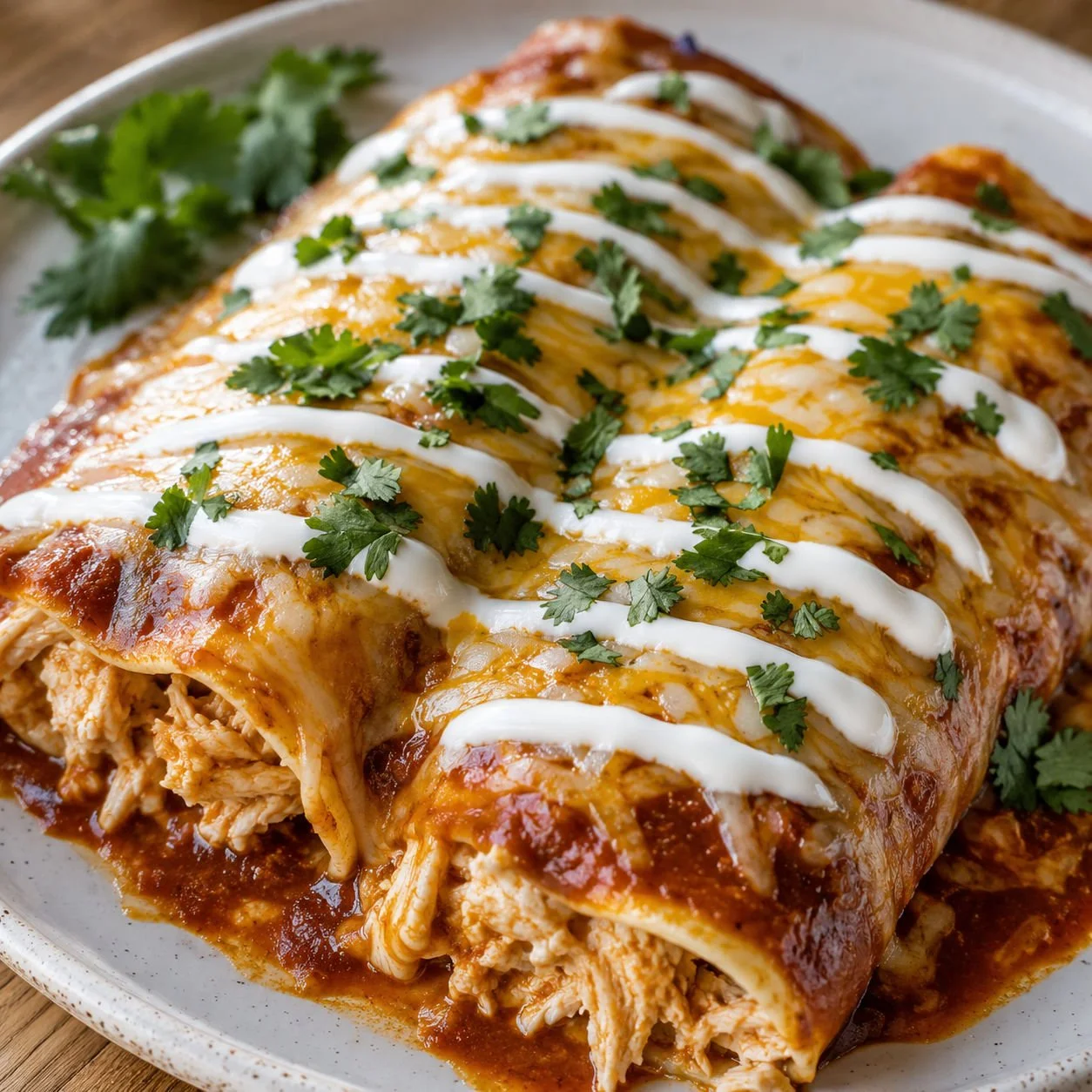 Easy Sour Cream Chicken Enchiladas