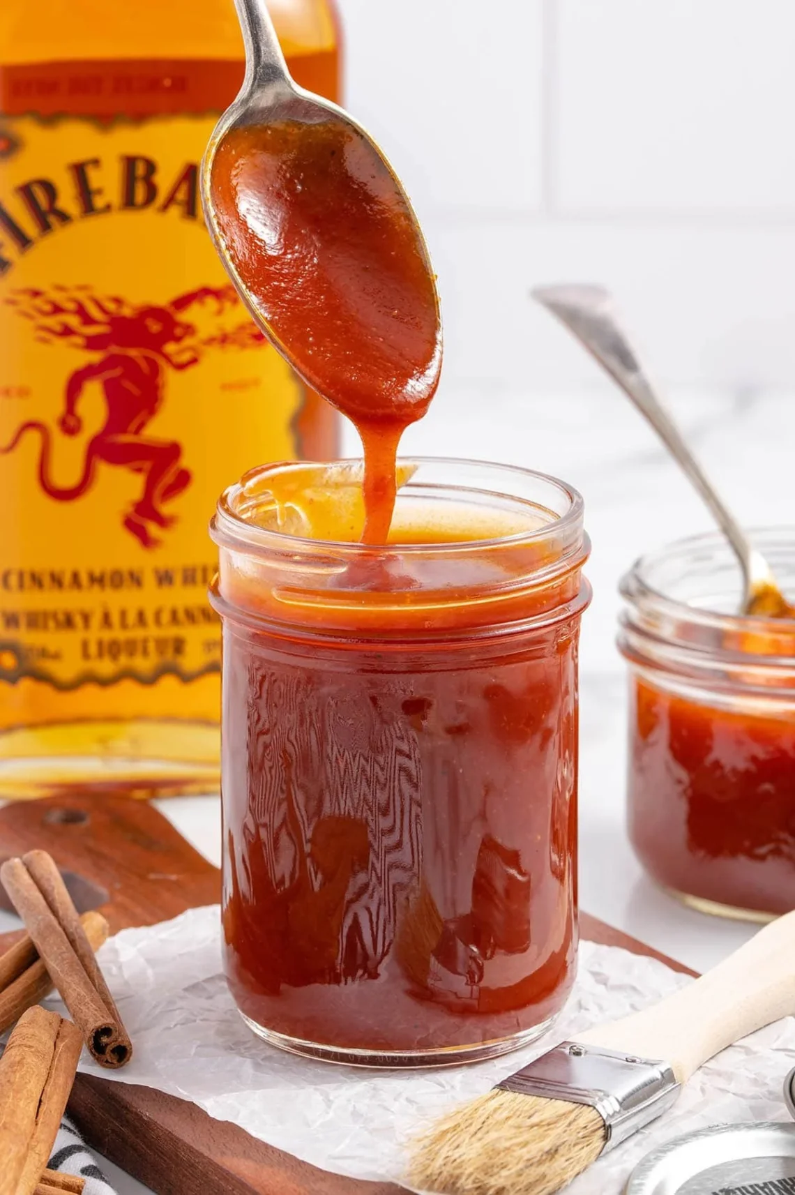 Fireball BBQ Sauce bottle showcasing its spicy flavor and grilling versatility.