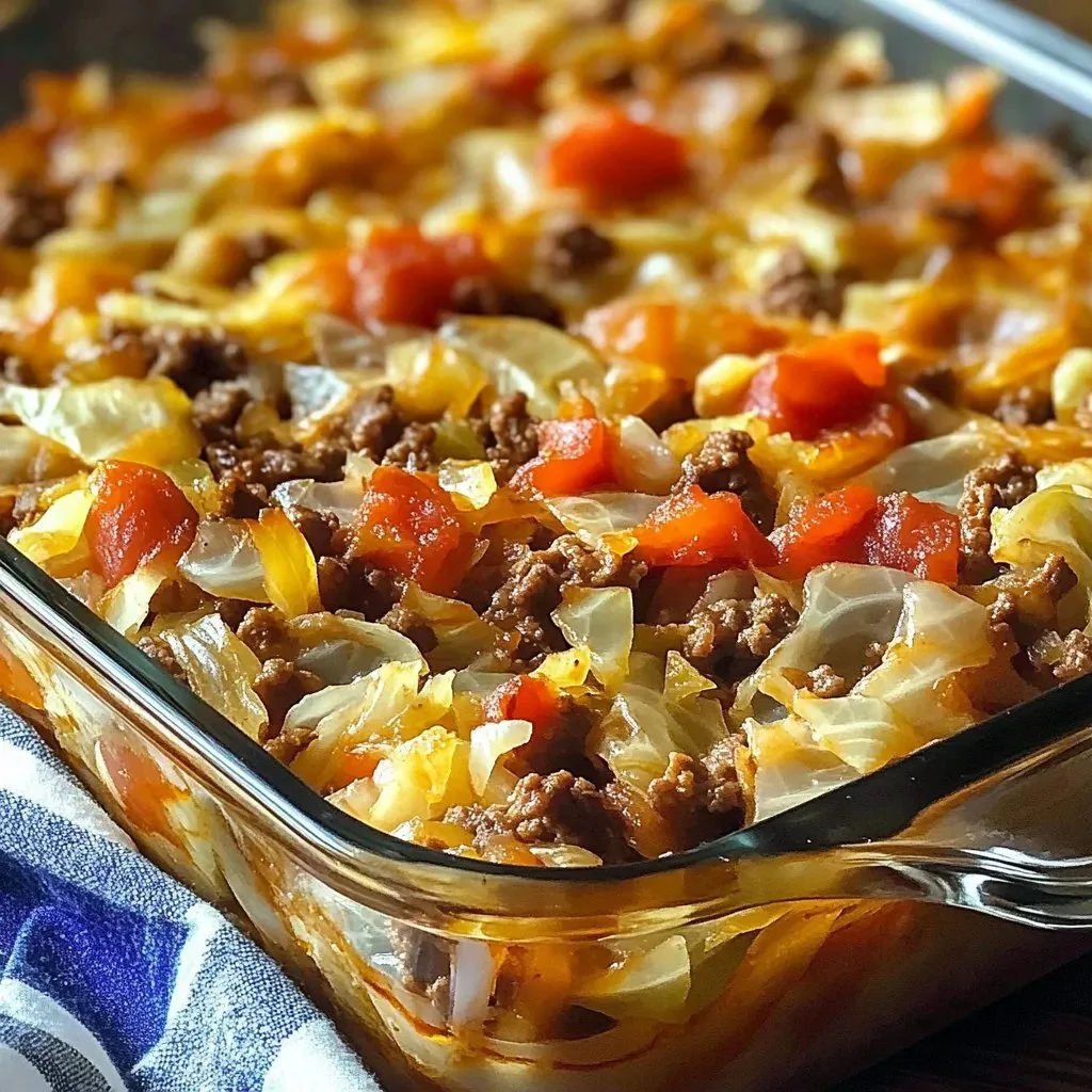 Hearty Cabbage and Beef Bake